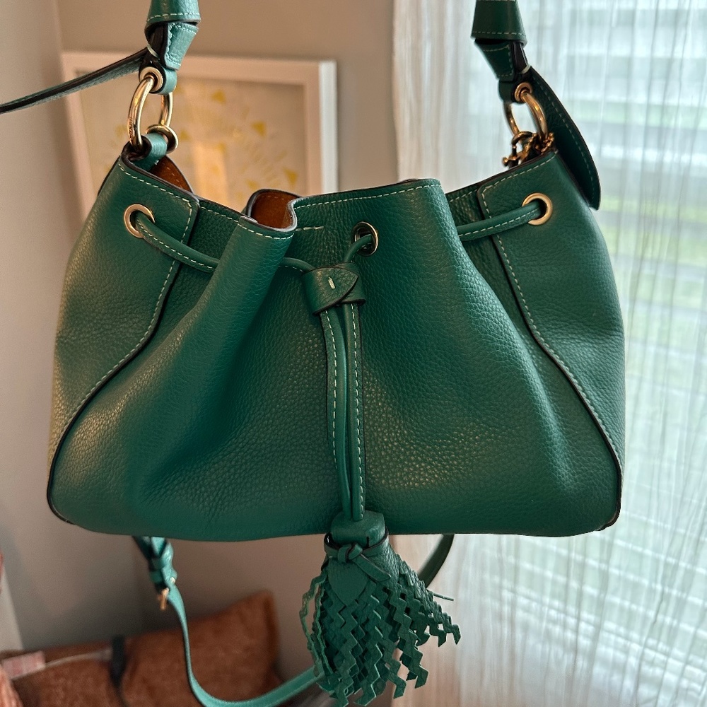 Coach Kelly Green Leather Bag